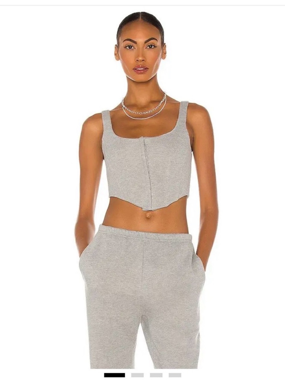 LPA Grey Corset Top